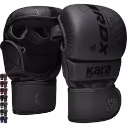 Gants dentraînement MMA RDX - Mitaines Boxe Grappling Sparring - Noir