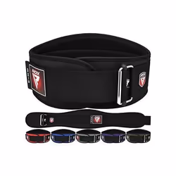 Ceinture de musculation RDX Powerlifting ceinture lombaire pour deadlifts entraînement en salle Noir taille S