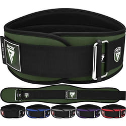 Ceinture de musculation RDX Powerlifting ceinture lombaire pour deadlifts entraînement en salle vert armée taille L