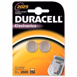 Duracell DL2025B2, Batterie à usage unique, Lithium, 3 V, 2 pièce(s), Gris, 22 mm