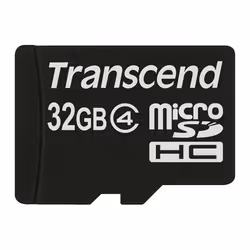 Transcend microSDHC 32GB, 32 Go, MicroSDHC, Noir