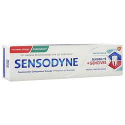 Dentifrice - SENSODYNE - Sensibilité et Gencives - Menthe Fraîche - 75ml - Protection dents sensibles