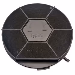 Filtre charbon rond type 28 CHF28/1 (à l'unite) pour hotte WHIRLPOOL, IGNIS, ELECTROLUX, ARISTON HOTPOINT, BAUKNECHT, FAGOR,  ...