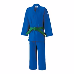 Kimono de judo - Mizuno - Hayato Adulte - Bleu - Manches longues - 100% coton