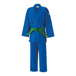 Kimono de judo - Mizuno - Hayato Adulte - Bleu - Manches longues - 100% coton