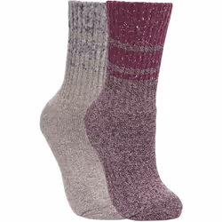 Trespass Hadley - Chaussettes de marche (2 paires) - Femme (Bordeaux / beige)