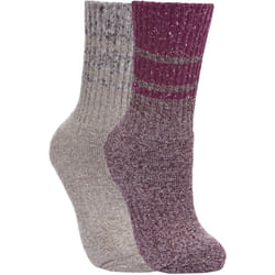 Trespass Hadley - Chaussettes de marche (2 paires) - Femme (Bordeaux / beige)