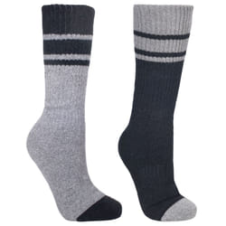 Trespass - Lot de 2 paires de chaussettes de randonnée HITCHED - Homme (Noir/Gris)