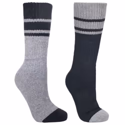 Trespass - Lot de 2 paires de chaussettes de randonnée HITCHED - Homme (Noir/Gris)