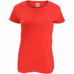 Fruit of the Loom - T-shirt - Femme (Rouge)