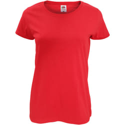Fruit of the Loom - T-shirt - Femme (Rouge)