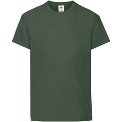 Fruit Of The Loom - T-shirt à manches courtes - Enfant unisexe (Vert bouteille)