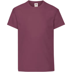 Fruit Of The Loom - T-shirt à manches courtes - Enfant unisexe (Bordeaux)
