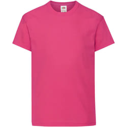 Fruit Of The Loom - T-shirt à manches courtes - Enfant unisexe (Fuchsia)