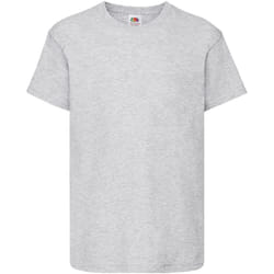 Fruit Of The Loom - T-shirt à manches courtes - Enfant unisexe (Gris chiné)