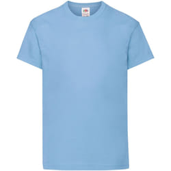 Fruit Of The Loom - T-shirt à manches courtes - Enfant unisexe (Bleu ciel)