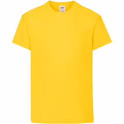 Fruit Of The Loom - T-shirt à manches courtes - Enfant unisexe (Jaune)