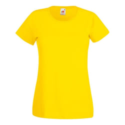 Fruit Of The Loom - T-shirt manches courtes - Femme (Jaune vif)