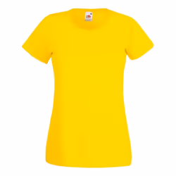 Fruit Of The Loom - T-shirt manches courtes - Femme (Jaune vif)
