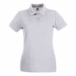Fruit of the Loom - Polo PREMIUM - Femme (Gris clair chiné)
