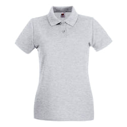 Fruit of the Loom - Polo PREMIUM - Femme (Gris clair chiné)
