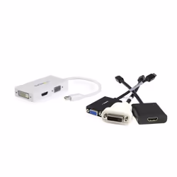 StarTech.com Adaptateur de voyage Mini DisplayPort vers VGA / DVI / HDMI - Convertisseur vidéo 3-en-1 - Blanc - Vue supplémentaire 4