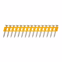 DeWALT DCN8901040, Clou avec capuchon, Métal galvanisé, Béton, Tête plate, Argent, Jaune, 40 mm
