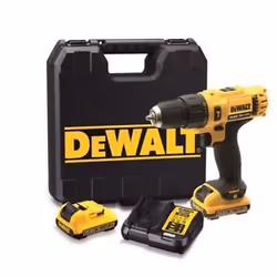 Perceuse à percussion sans fil DeWalt DCD716D2-QW; 10,8 V; 2x2,0 Ah accu.
