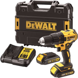 Perceuse DeWalt DCD771S2-QW; 18 V; 2x1,5 Ah accu.