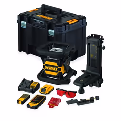Niveau laser rotatif DeWalt DCE080D1RS-QW; 18 V; 1x2,0 Ah accu.