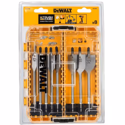 Flatbit ensemble pour le bois DeWalt DT70750; 12-32 mm; 8 unités