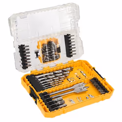 DeWALT DT70757-QZ, Perceuse, Ensemble de forets, Métal, Bois, 6,4 mm, Acier rapide (HSS-G), 55 pièce(s)