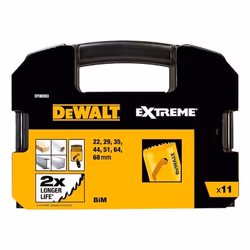 DeWALT DT90353-QZ, Régler, Perceuse, Métal, Plastique, Bois, Acier, 22,29,35,44,51,64,68 mm, 11 pièce(s)