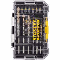 Lot de 19 pièces pour le vissage et le perçage Ensemble de 19 pièces pour le vissage et le perçage : forets à maçonnerie ø 4, ...