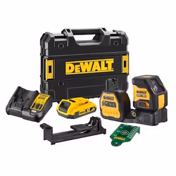 Niveau laser de ligne transversale DeWalt DCE088D1G18-QW; 18 V; 1x2,0 Ah accu.