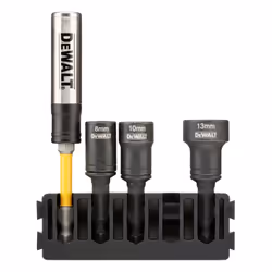 Jeu de clés à douille DeWalt DT70827-QZ; 8-13 mm; 3 pcs + Support magnétique