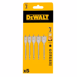 Flatbit ensemble pour le bois DeWalt DT4798-QZ; 14-32 mm; 5 unités