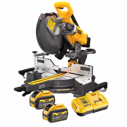Scie à onglets composés DeWalt DCS781X2-QW; 54 V; 2x9,0 Ah accu.