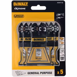 Caractéristiques du produit : Set de 5 pièces comprenant 2 x DT20774-QZ - lame de scie BiM 32 mm avec surface de coupe inclin ...