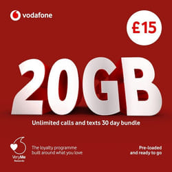Carte sim Vodafone - Gndie/Ca4494 - PAYG Combine Tri Sims Standard (Lot de 15 )