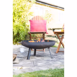 La Hacienda Pittsburgh Firepits Extérieure Cheminée autonome Bois de chauffage Noir