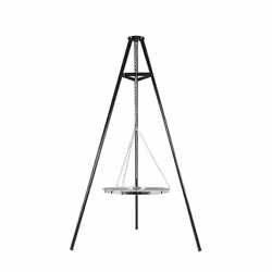 La Hacienda 55578, Grill, Bois de chauffage, Acier, Noir, Rond, Acier