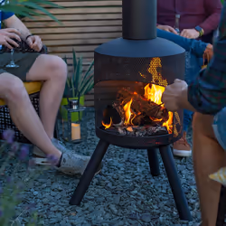 La Hacienda 56303 cheminée Extérieure Cheminée portable Bois de chauffage Noir