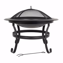 La Hacienda 58115, Bois de chauffage, Noir, Acier, Rond, Couvercle amovible, 4 pieds