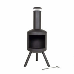 La Hacienda 58569 cheminée Extérieure Cheminée portable Bois de chauffage Noir