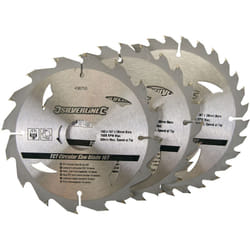 Silverline - Lames tct pour scie circulaire (16, 24 et 30 dents) - 3 pcs 160 x 30 - Bagues de réduction de 10, 16, 20 mm
