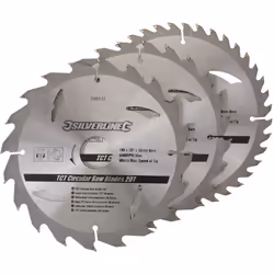 Silverline - Lames TCT pour scie circulaire (20, 24 et 40 dents), 3 pcs Accessoires pour outils électroportatifs Pour la coup ...