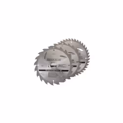 Lot de 3 lames SILVERLINE TCT Ø190 mm Alésage 30 mm - 20, 24 et 40 dents - 590591