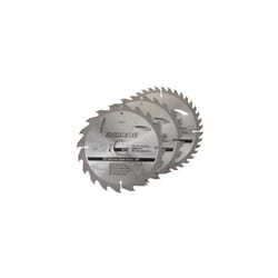 Lot de 3 lames SILVERLINE TCT Ø190 mm Alésage 30 mm - 20, 24 et 40 dents - 590591