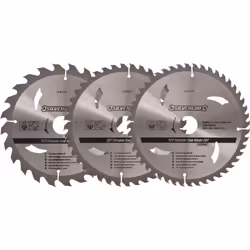 3 lames de scie circulaire pour la coupe du bois dur, bois tendre, panneaux de particules et autres matériaux composites. Aci ...